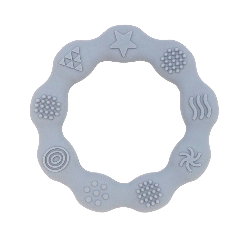 Flower Ring Teether Blue, Sage ,Blush