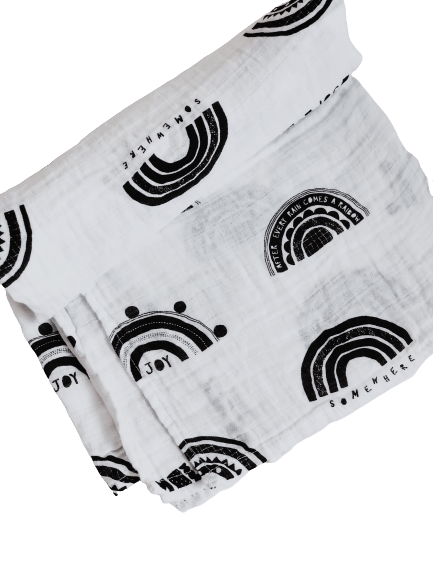 rainbow joy love in black and white