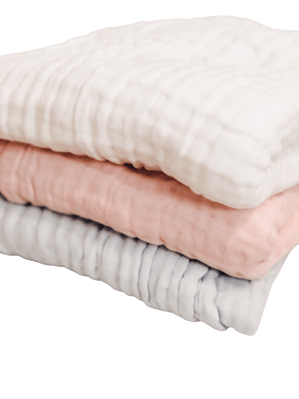white,pink and blue swaddles