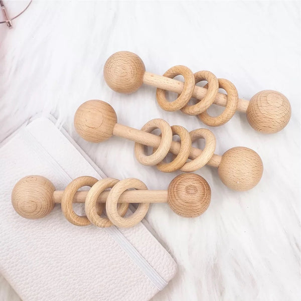 Wooden Baby Rattle Toy