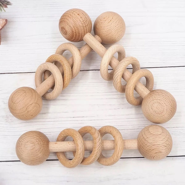 Wooden Baby Rattle Toy