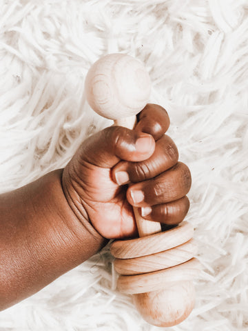 Wooden Baby Rattle Toy