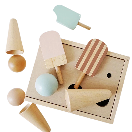 *Wooden Ice Cream Set with minor flaws*