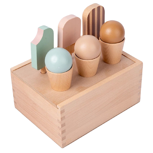 *Wooden Ice Cream Set with minor flaws*