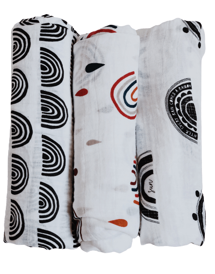 Organic Muslin Cotton Swaddle Blanket- Rainbow Collection - B.BabyCo