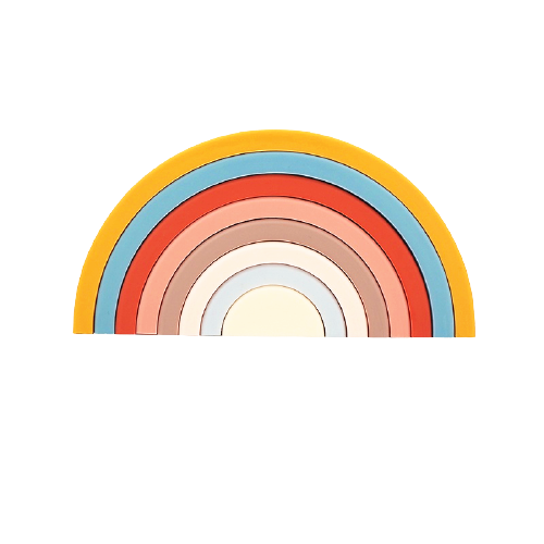 Rainbow Stacker Silicone- Yellow 8pcs