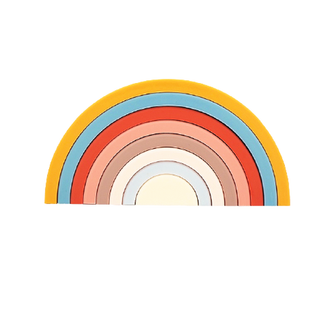 Rainbow Stacker Silicone- Yellow 8pcs